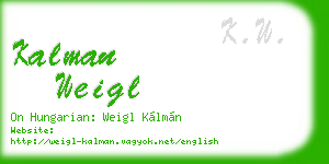 kalman weigl business card